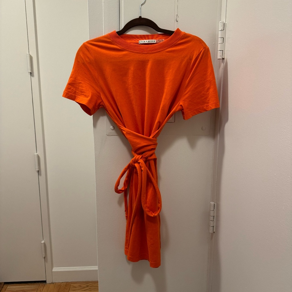 Alica & Olivia T-shirt Wrap Dress - Orange